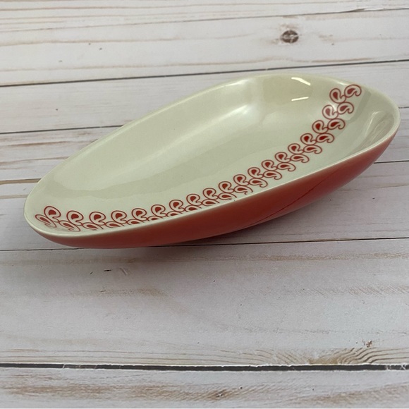 IKEA of Sweden Burnt Orange Candy Nut Dish Bowl Oval Egg Shaped - Picture 7 of 7